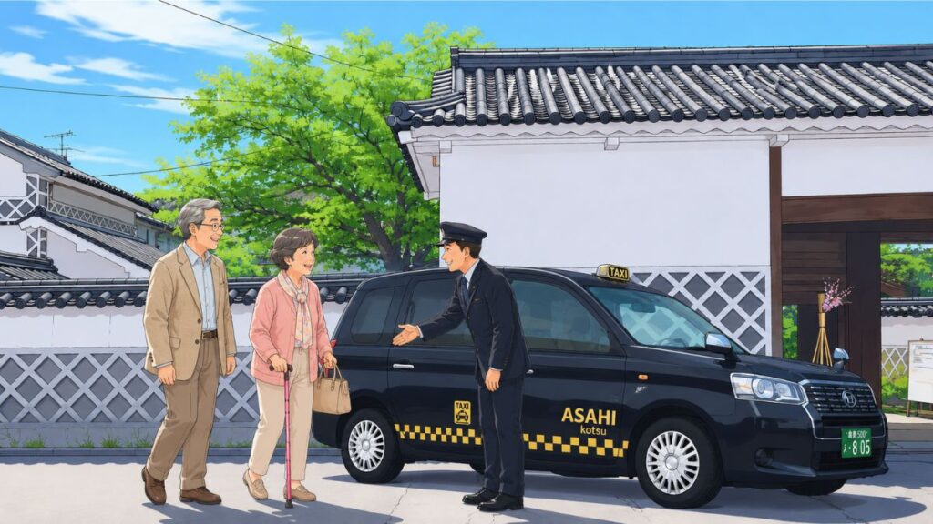 倉敷 観光タクシー｜歩かずに楽しむ倉敷旅行｜タクシーだからできる やさしい観光ルート｜３世代の思い出作りにも♪