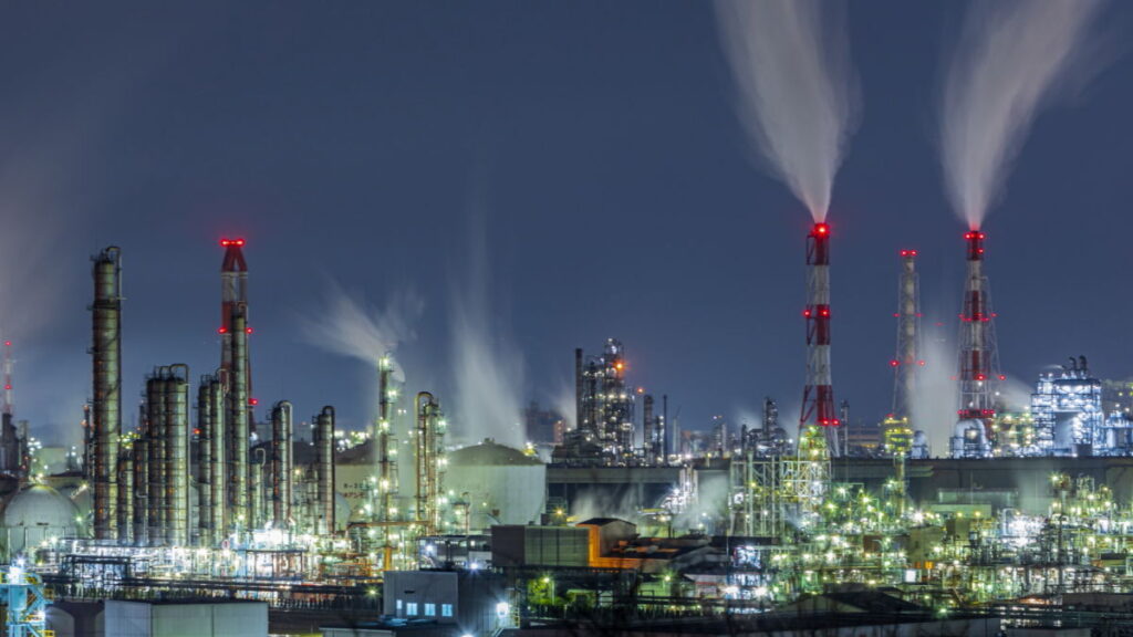 水島コンビナート 工場夜景